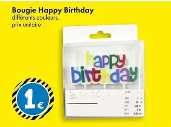 Bougie happy birthday