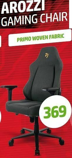 VCD Arozzi gaming chair primo woven fabric aanbieding