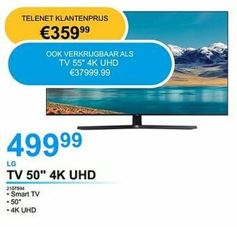 Lg tv 50`` 4k uhd