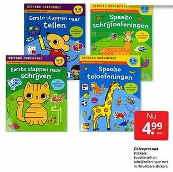 Oefenpret met stickers