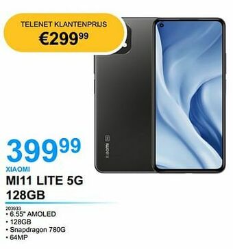 AUVA Xiaomi mi11 lite 5g 128gb aanbieding