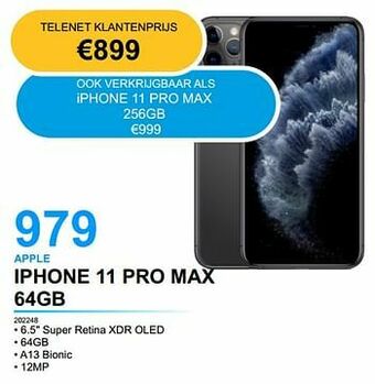 PCS Knokke Apple iphone 11 pro max 64gb aanbieding