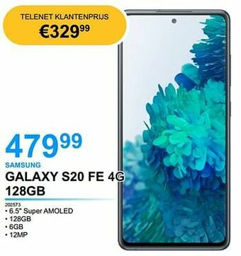 EHBO PC Samsung galaxy s20 fe 4g 128gb aanbieding