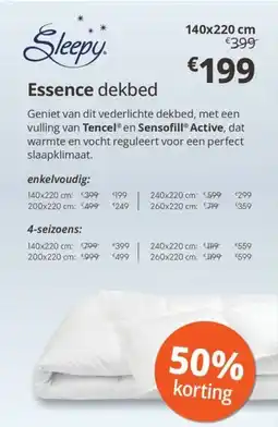 Sleepworld Essence dekbed aanbieding