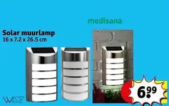 Kruidvat Solar muurlamp 19x7.2x26.5cm aanbieding