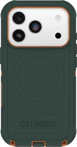Coolblue OtterBox Defender Pro iPhone 17 Pro Back Cover avec Aimant MagSafe Vert aanbieding