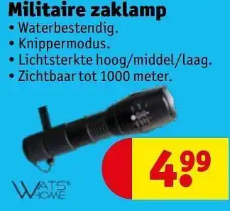 Kruidvat Militaire zaklamp 1000m aanbieding