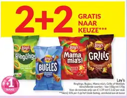 Intermarché Lay's Ringlings, Bugles, Mama mia's, Grills aanbieding
