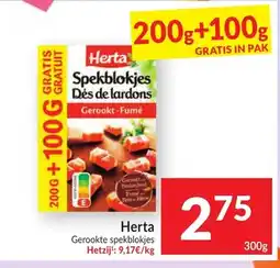 Intermarché Herta Gerookte spekblokjes aanbieding