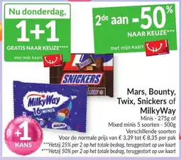 Intermarché Mars, Bounty, Twix, Snickers of MilkyWay aanbieding
