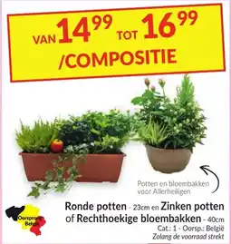 Intermarché Ronde potten of Rechthoekige bloembakken aanbieding
