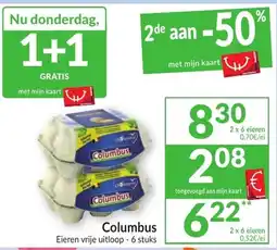 Intermarché Columbus Eieren vrije uitloop aanbieding