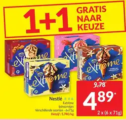 Intermarché Nestlé Extème Ijshoorntjes aanbieding