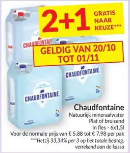 Intermarché Chaudfontaine Natuurlijk mineralwater aanbieding
