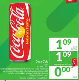 Intermarché Coca-Cola Lemon aanbieding