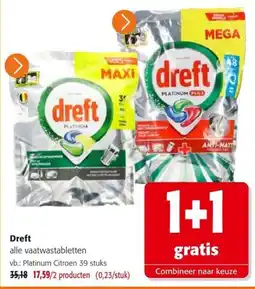 Colruyt Dreft alle vaatwastabletten aanbieding