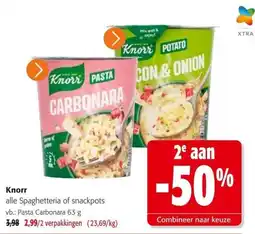 Colruyt Knorr alle Spaghetteria of snackpots aanbieding