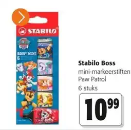 Colruyt Stabilo Boss mini-markeerstiften Paw Patrol aanbieding