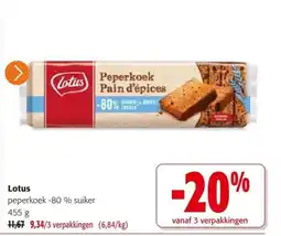 Colruyt lotus peperkoek aanbieding