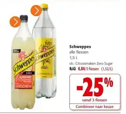 Colruyt Schweppes alle flessen aanbieding