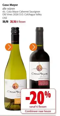 Colruyt Casa Mayor alle wijnen aanbieding