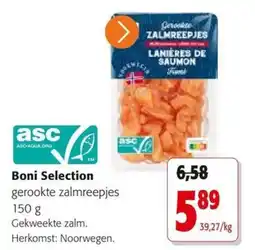 Colruyt Boni Selection gerookte zalmreeppjes aanbieding