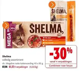 Colruyt Shelma volledig assortiment aanbieding