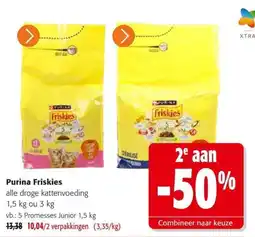 Colruyt Purina Friskies alle droge kattenvoeding aanbieding