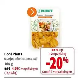 Colruyt Boni Plan't stukjes Mexicaanse stijl aanbieding