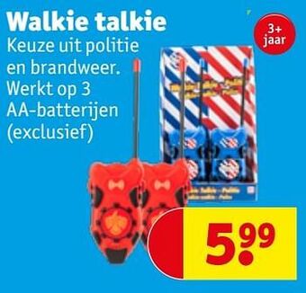 Kruidvat Walkie talkie aanbieding