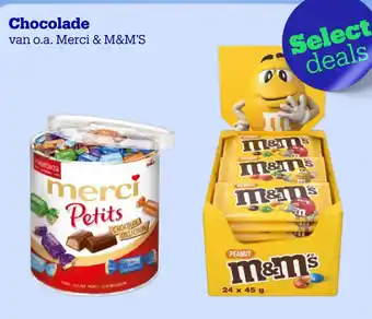 Chocolade van o.a. Merci & M&M'S