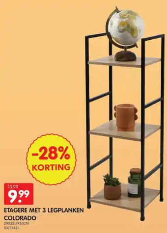 Etageres met 3 legplanken colorado