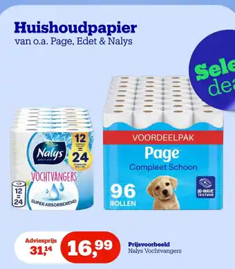 Huishoudpapier van o.a. Page, Edet & Nalys