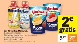 Albert Heijn Almhof en Müllermilk roomyoghurt aanbieding
