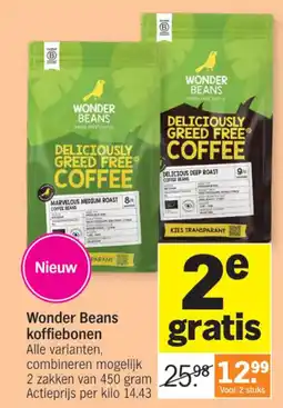 Albert Heijn Wonder Beans koffiebonen aanbieding