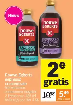 Albert Heijn Douwe Egberts espresso concentrate aanbieding
