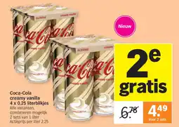 Albert Heijn Coca-Cola creamy vanilla aanbieding