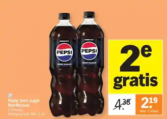 Pepsi zero sugar literflessen