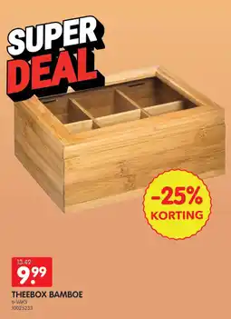 Yess Theebox bamboe aanbieding