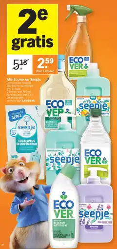 Albert Heijn Ecover en Seepje aanbieding