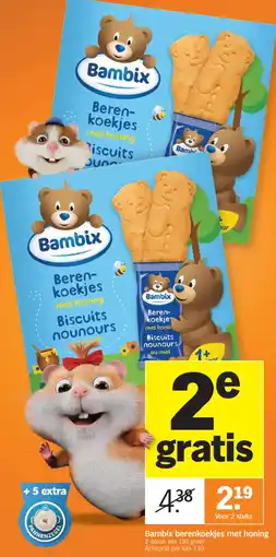 Albert Heijn Bambix berenkoekjes met honing aanbieding