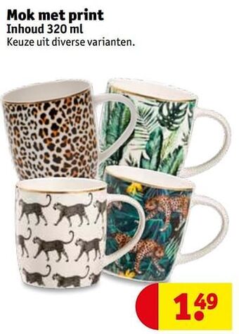 Kruidvat Mok met print 320ml aanbieding