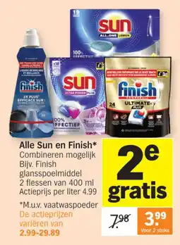Albert Heijn Alle Sun en Finish aanbieding