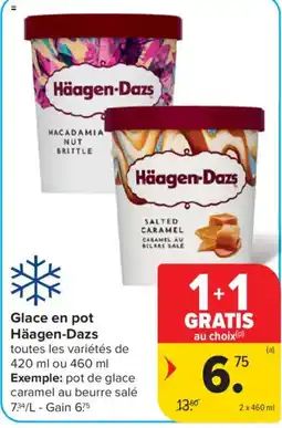 Carrefour Glace en pot Häagen-Dazs aanbieding