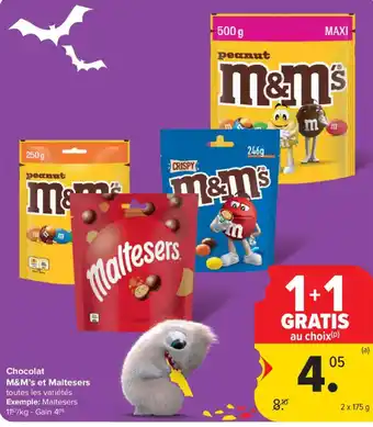 Chocolat M&M's et Maltesers