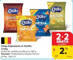 Carrefour Chips Explosions et Tortilla Croky aanbieding
