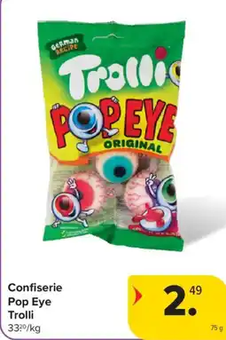 Carrefour Confiserie Pop Eye Trollli aanbieding
