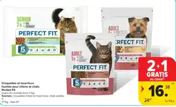 Carrefour Croquettes et nourriture humide pour chiens et chats Perfect Fit aanbieding