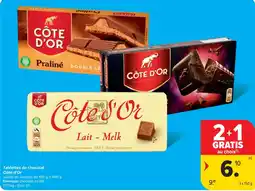 Carrefour Tablettes de chocolat Côte d'Or aanbieding