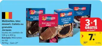 Matinettes bloc dessert